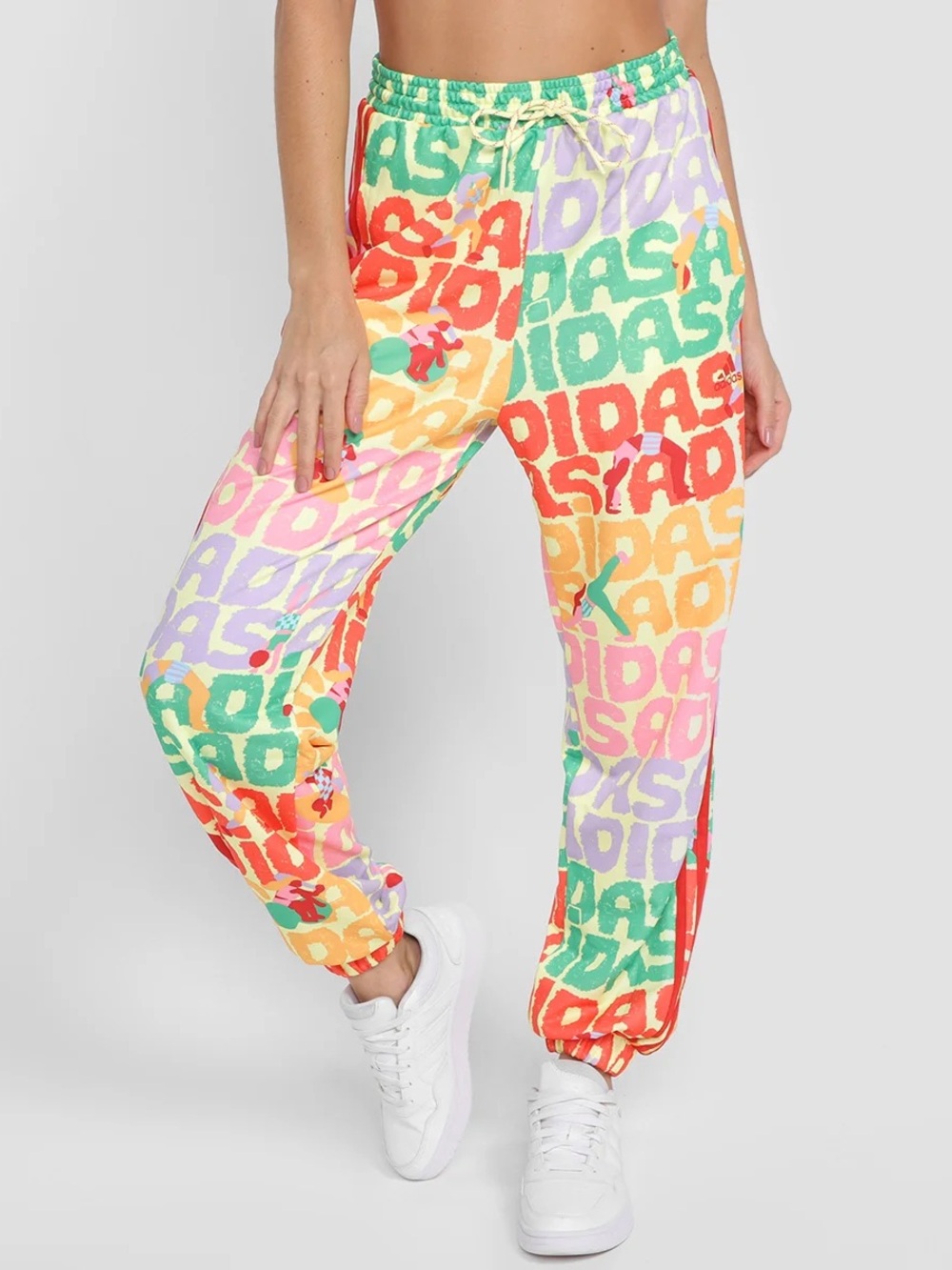 Farm Rio Adidas Printed Women's Pants, Adidas + Farm M
